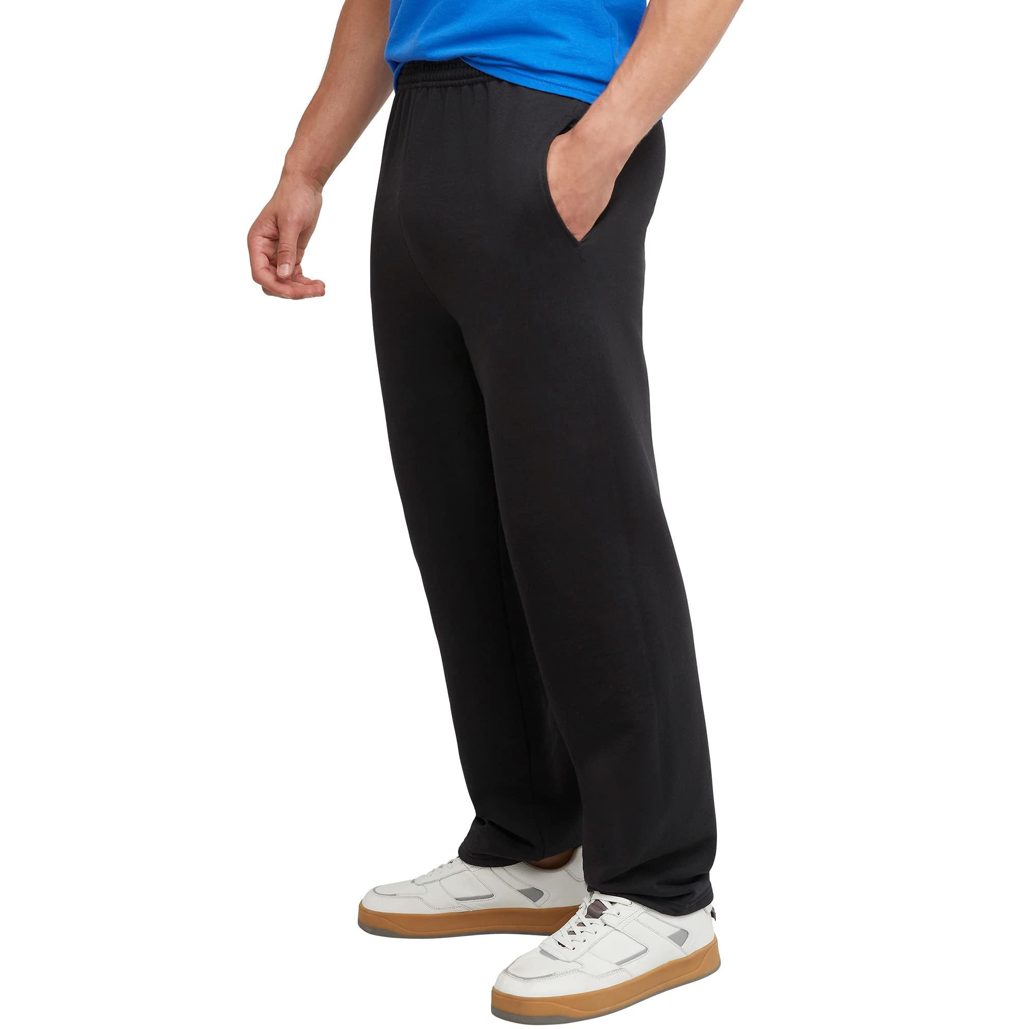 Hanes, EcoSmart Fleece Sweats for Men, Open Bottom Sweatpants, 30.5" - Image 3