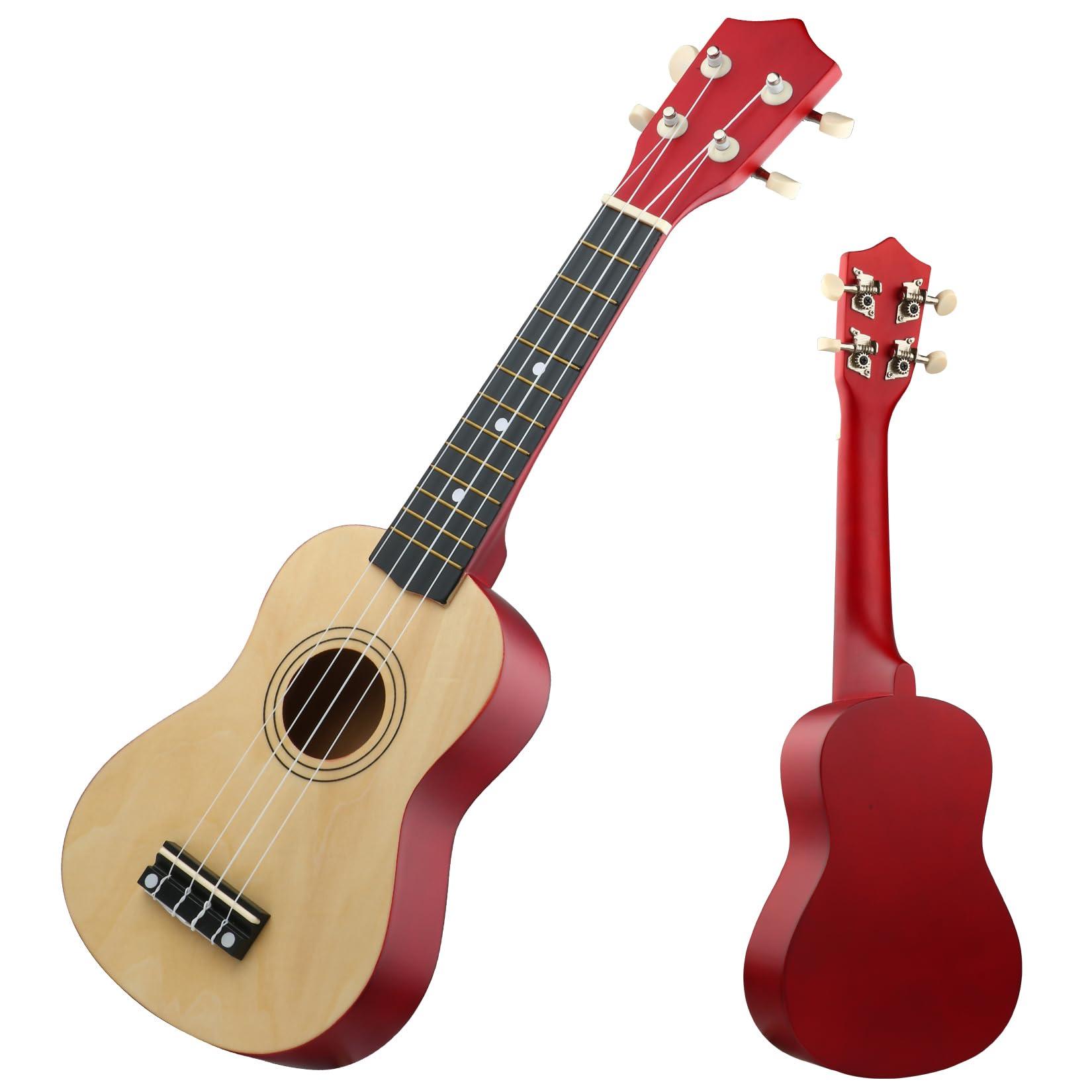 LXS Soprano Ukulele Kids Ukulele for Beginners - 23" Small Guitar Ukulele with Gig Bag, 1 Standby String and 2 Picks (Wood Color) - Image 7