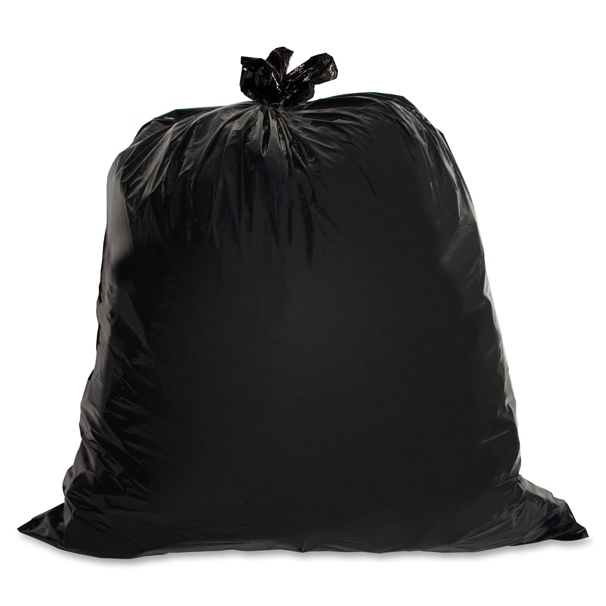 Genuine Joe GJO01535 Heavy Duty Low-Density Puncture Resistant Can Liner, 60 gallon Capacity, 56" Length x 39" Width x 1.50 mil Thickness, Black (Box of 50) - Image 4