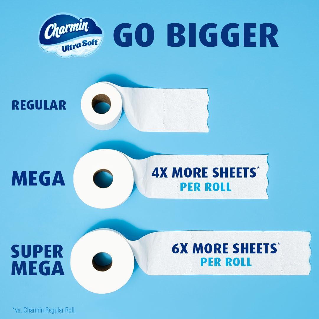 Charmin Ultra Soft Toilet Paper 12 Mega XL Rolls, 336 Sheets Per Roll (Packaging May Vary) - Image 8