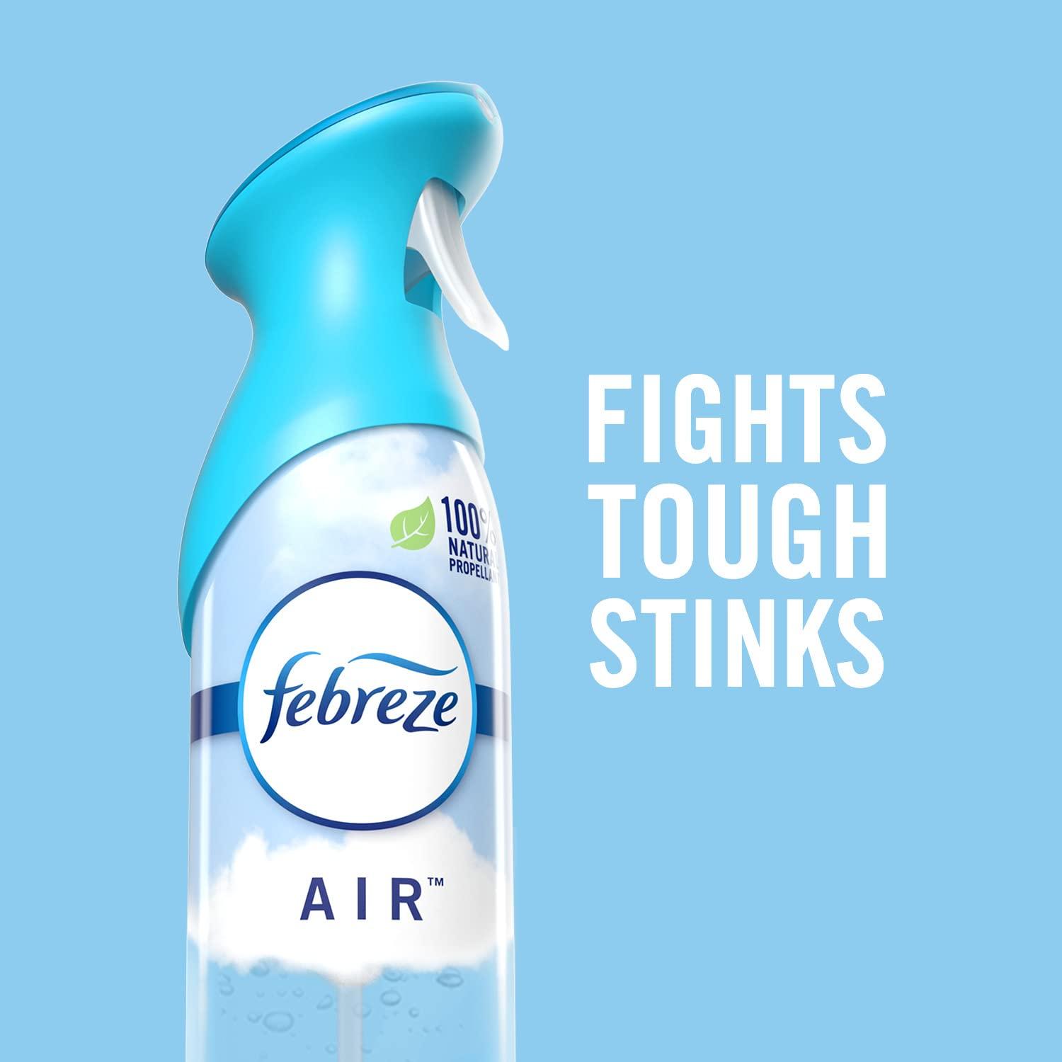 Febreze Air Mist Air Freshener Spray, Odor-Fighting Room Spray, Air Fresheners for Home and Bathroom and Kitchen, Aerosol Can, Heavy Duty Crisp Clean Scent, 8.8oz, 3 Count - Image 6