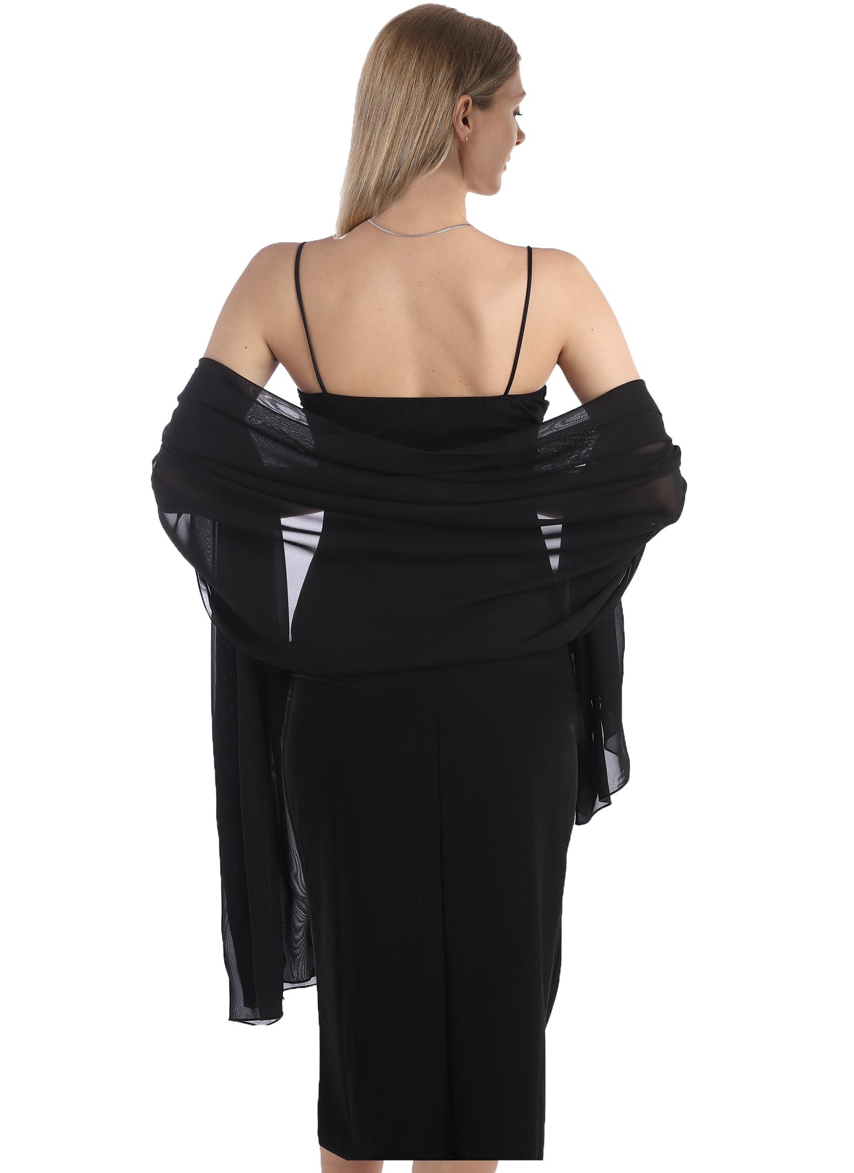 Chiffon Shawls and Wraps for Evening Dresses Women Elegant Soft Scarf Bridal Scarve Wedding Stole - Image 2