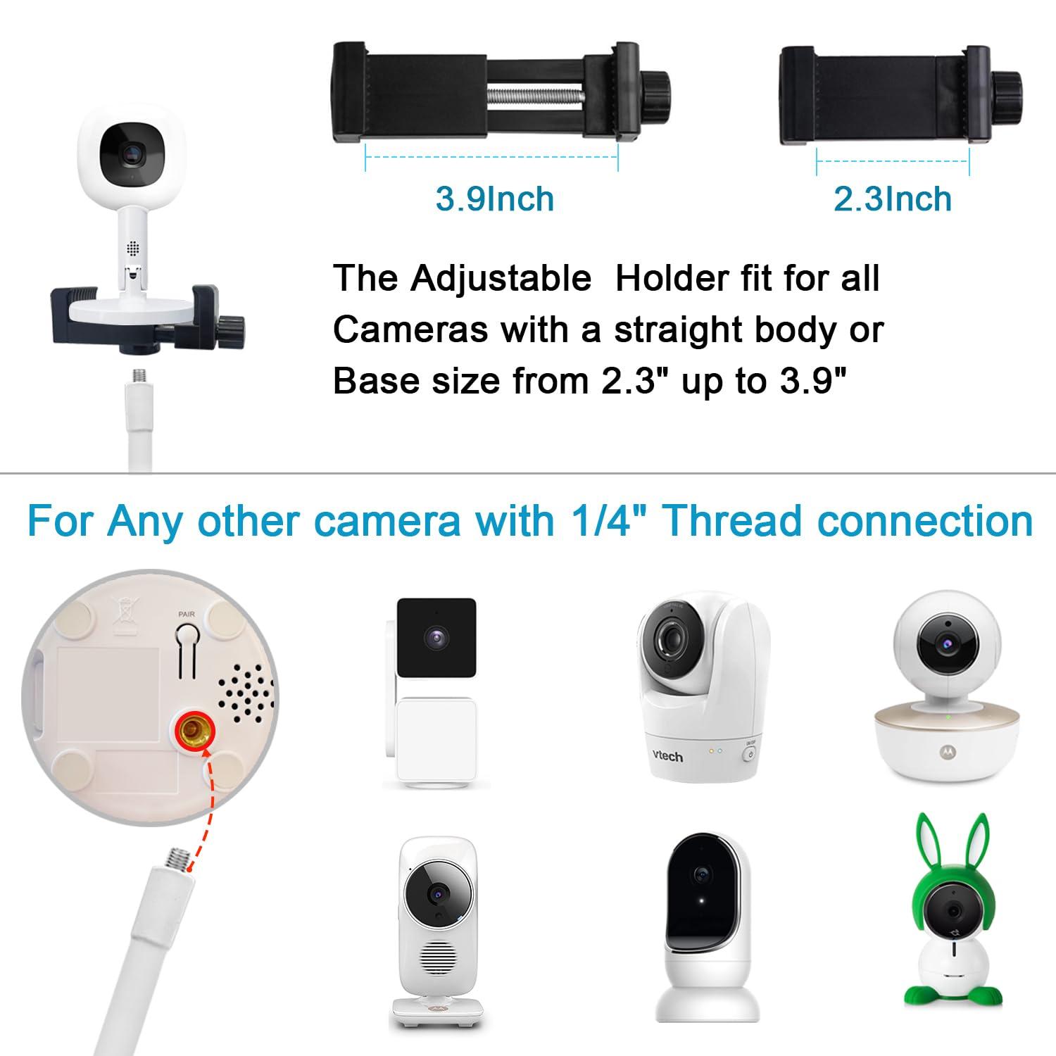 AISVAN Adjustable Height Baby Monitor Floor Stand Holder for Hellobaby HB6550 HB65/HB66/HB248 Baby Monitor and Also Compatible with The Nanit Pro Smart Monitor & Flex Stand - Image 4