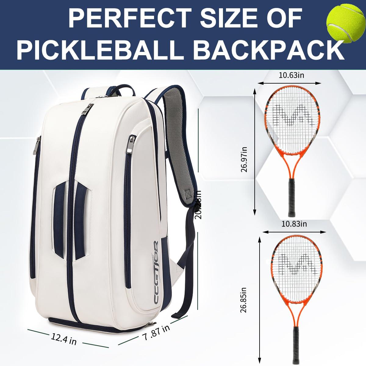 CCGTIOR Multi-Use Beach Tennis Bag For Sport Convertible Padel Backpack With Shoe Compartment, Laptop Sleeve,Fence Hook,Ball Sleeve - Image 2