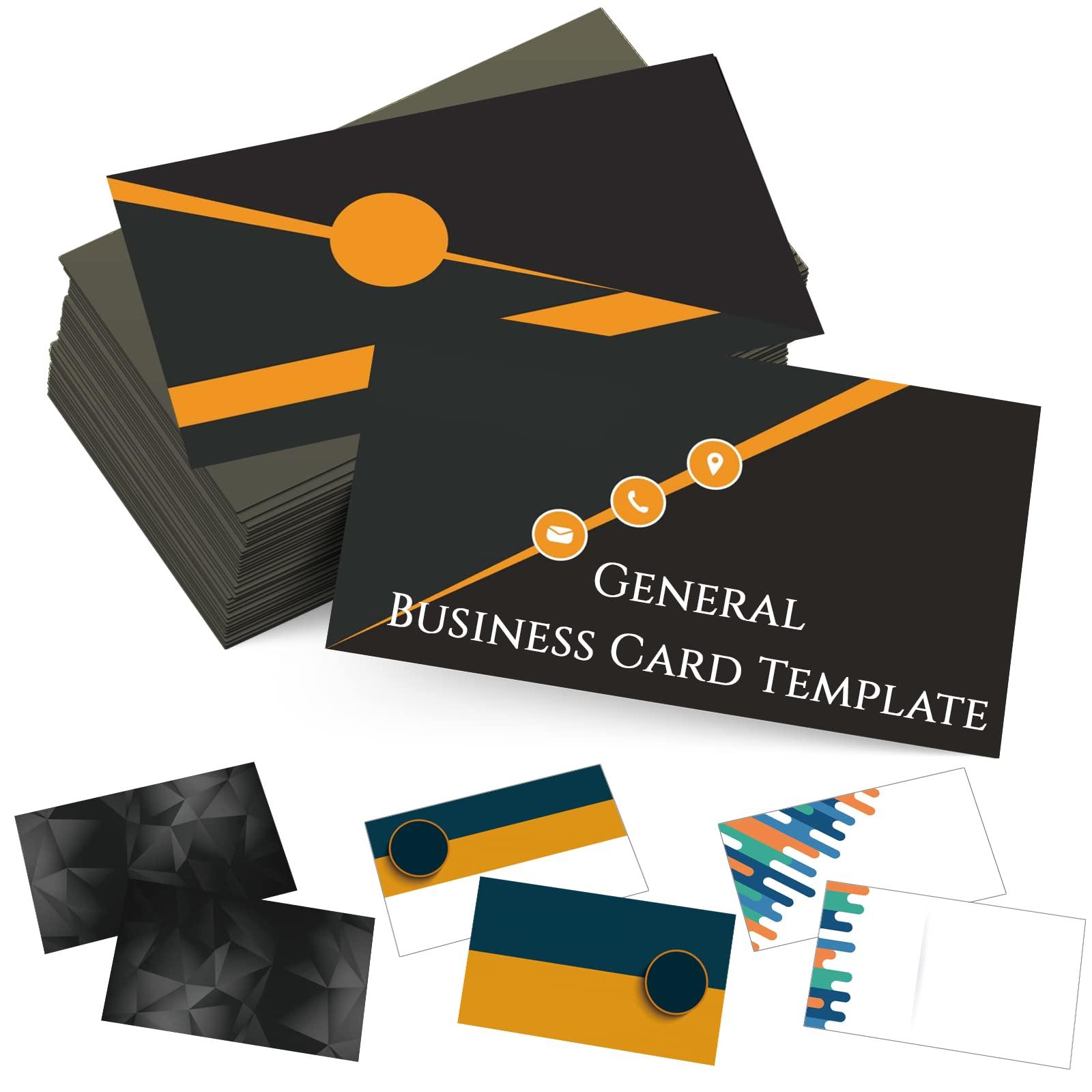 Custom Business Cards Personalized Business Cards for Small Business 300gsm Matte Paper Front & Back Sides Printed 3.5" x 2" - General Template