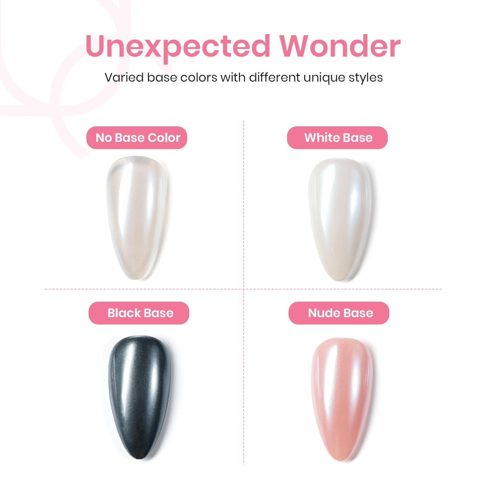 beetles Gel Polish White Chrome Nail Powder for Gel Nails, Pearl Nail Powder Mirror Effect Nail Glitter Manicure Holographic Pigment for Nail Art Design Gifts - Image 2
