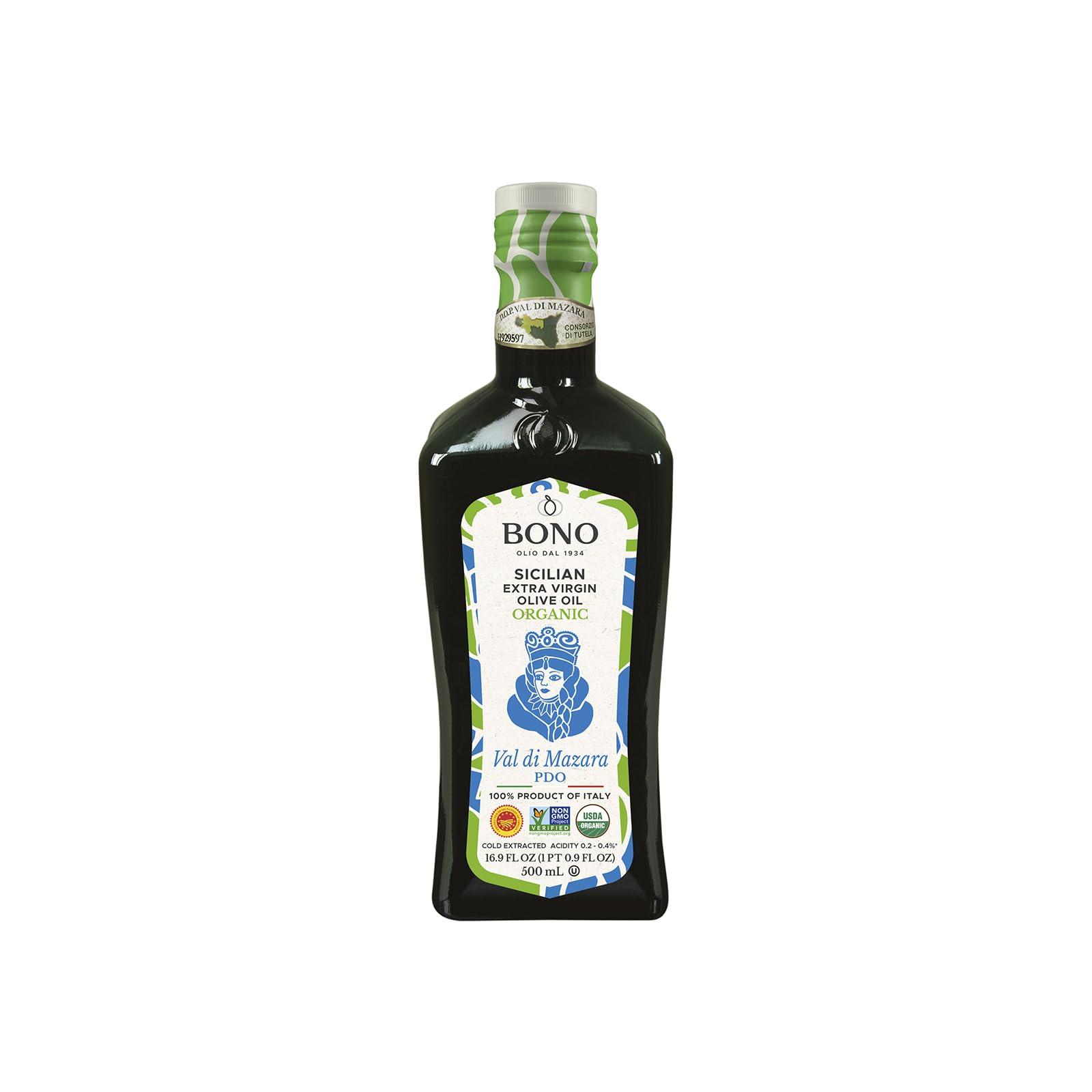 Bono Val di Mazara Sicilian PDO Organic Extra Virgin Olive Oil, 16.9 Fl Oz