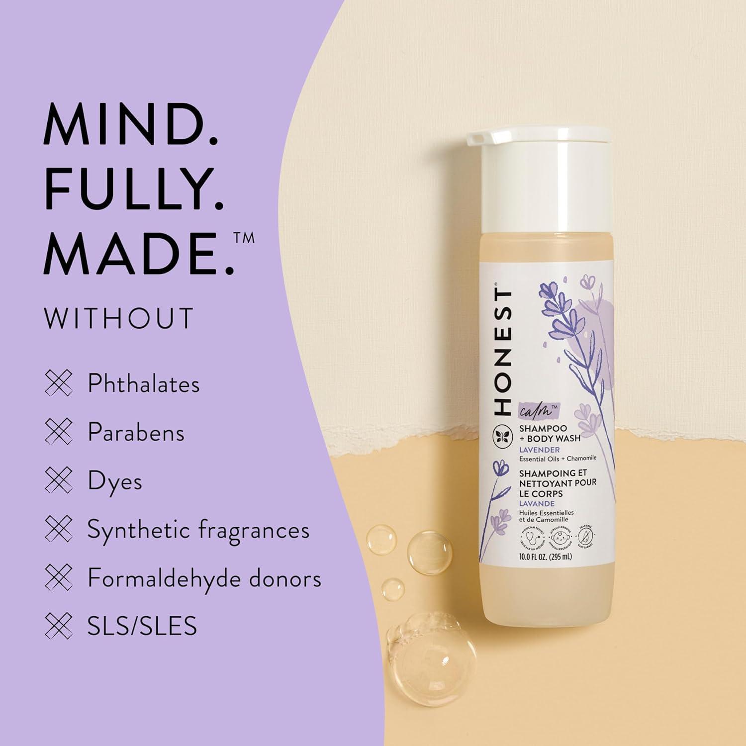 The Honest Company Silicone-Free Conditioner & 2-in-1 Cleansing Shampoo + Body Wash Duo | Gentle for Baby | Naturally Derived | Lavender Calm, 20 fl oz - Image 6
