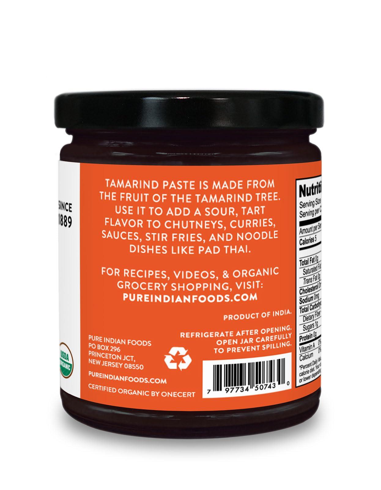 Pure Organic Tamarind Paste Concentrate - Sweet and Sour Sauce for Indian Chutney and Thai curry, Gluten Free, No Sugar Added, Glass Jar (1 PACK) - Image 4