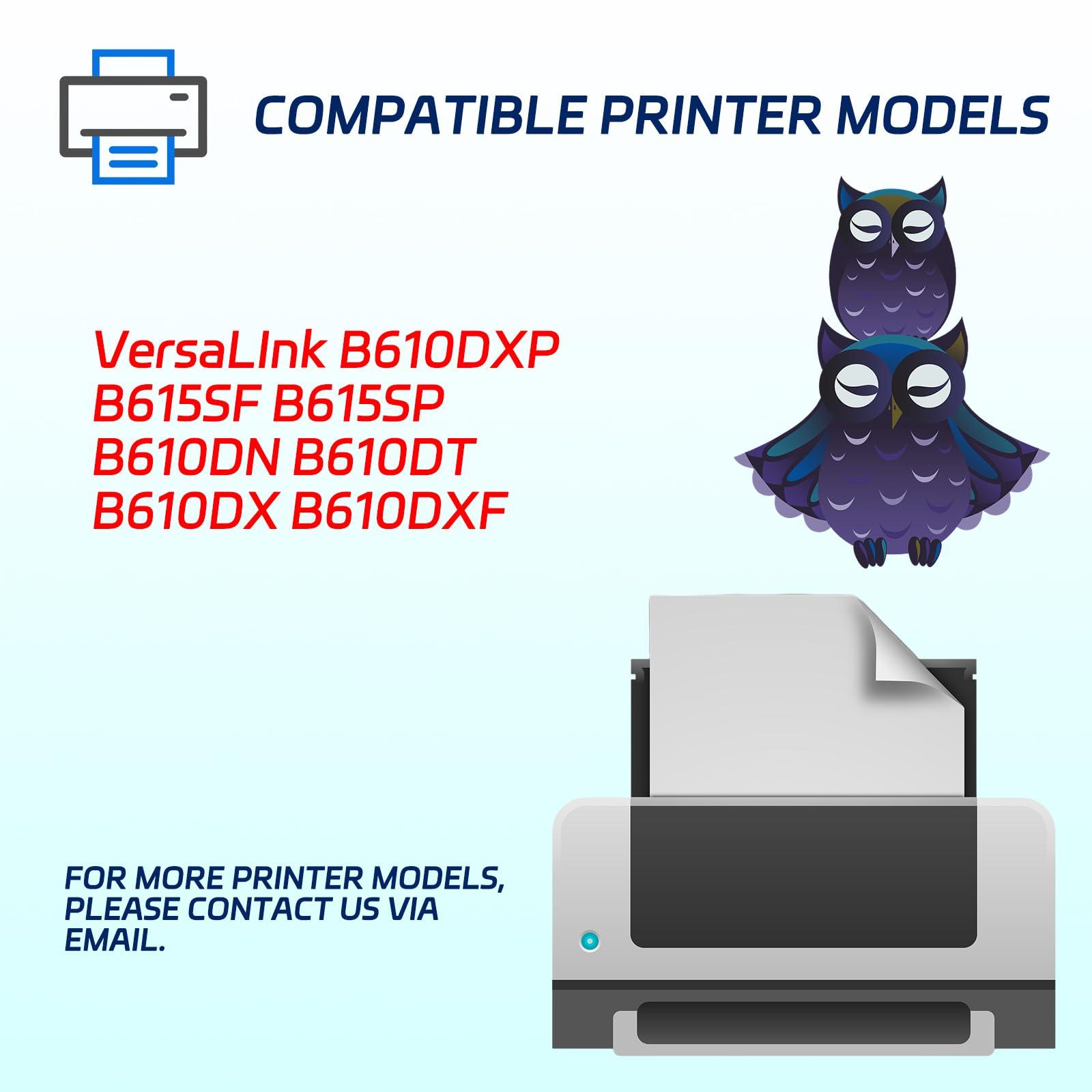 106R03944 Toner Cartridge Compatible for Xerox VersaLInk B610DXP B615SF B615SP B610DN B610DT B610DX B610DXF Printers, with Chip, High Yield 56700 Pages, Vivid Colors (1 Pack Black) - Image 2