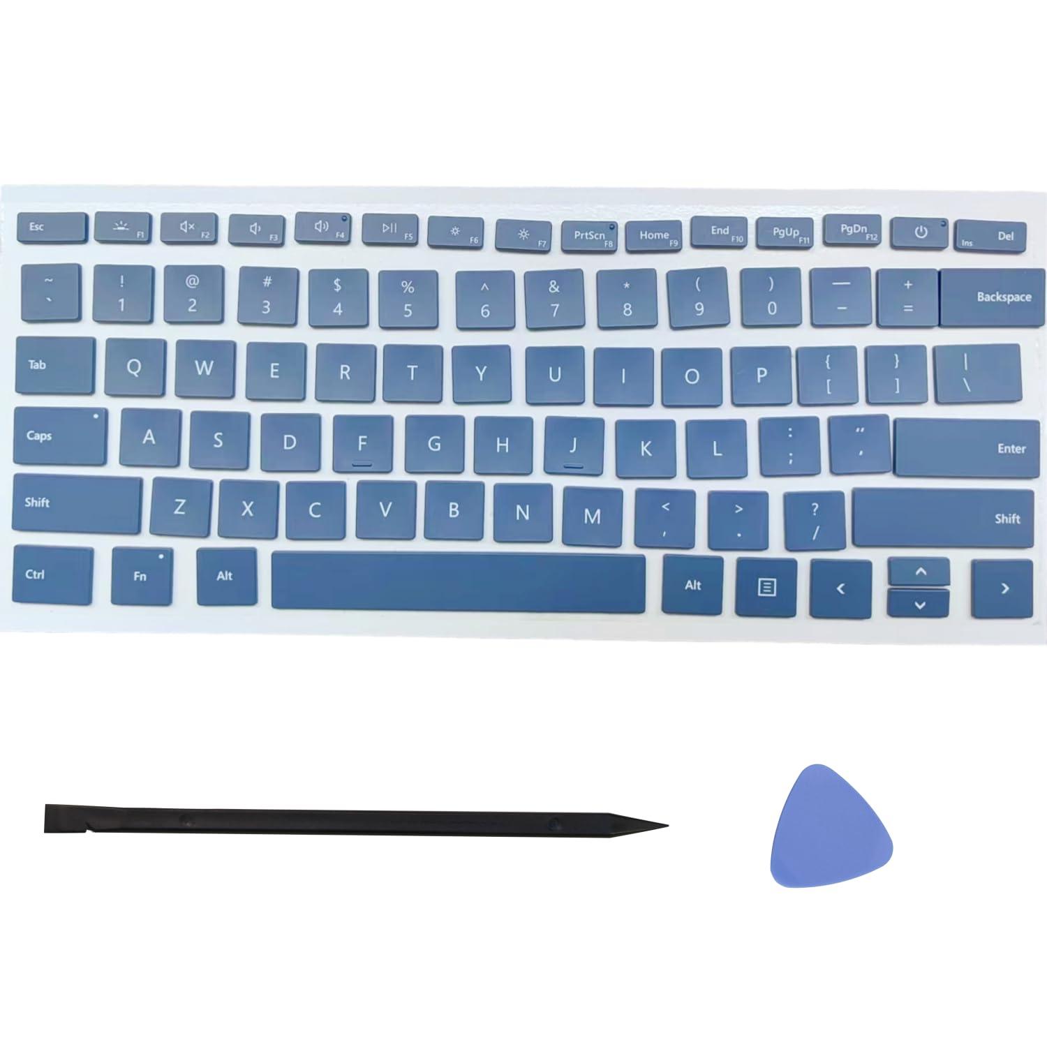Replacement Keycap Keys,US Layout Key caps and Tool Compatible for Surface Laptop 3/4/5/6 13.5/15inch 1867 1868 1872 1873 1950 1951 1952 1953 Keyboard (Baby Blue)