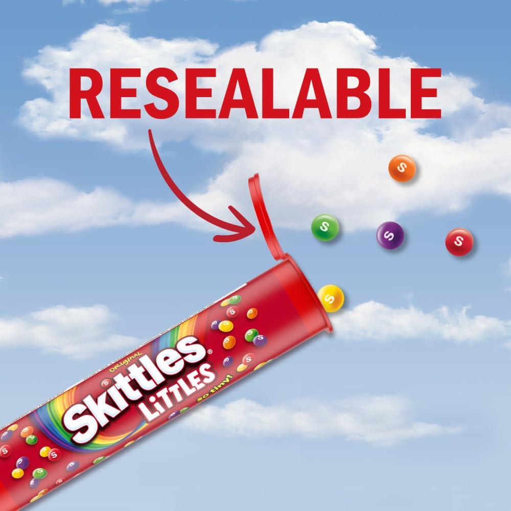 SKITTLES Littles Originals Rainbow Chewy Candy Bulk – 45.6 Oz, 24 Count Mega Tubes, Tiny Fruit-Flavored Candy Perfect for Parties, Holiday Celebrations, Gifts, Sharing at the Office - Image 4