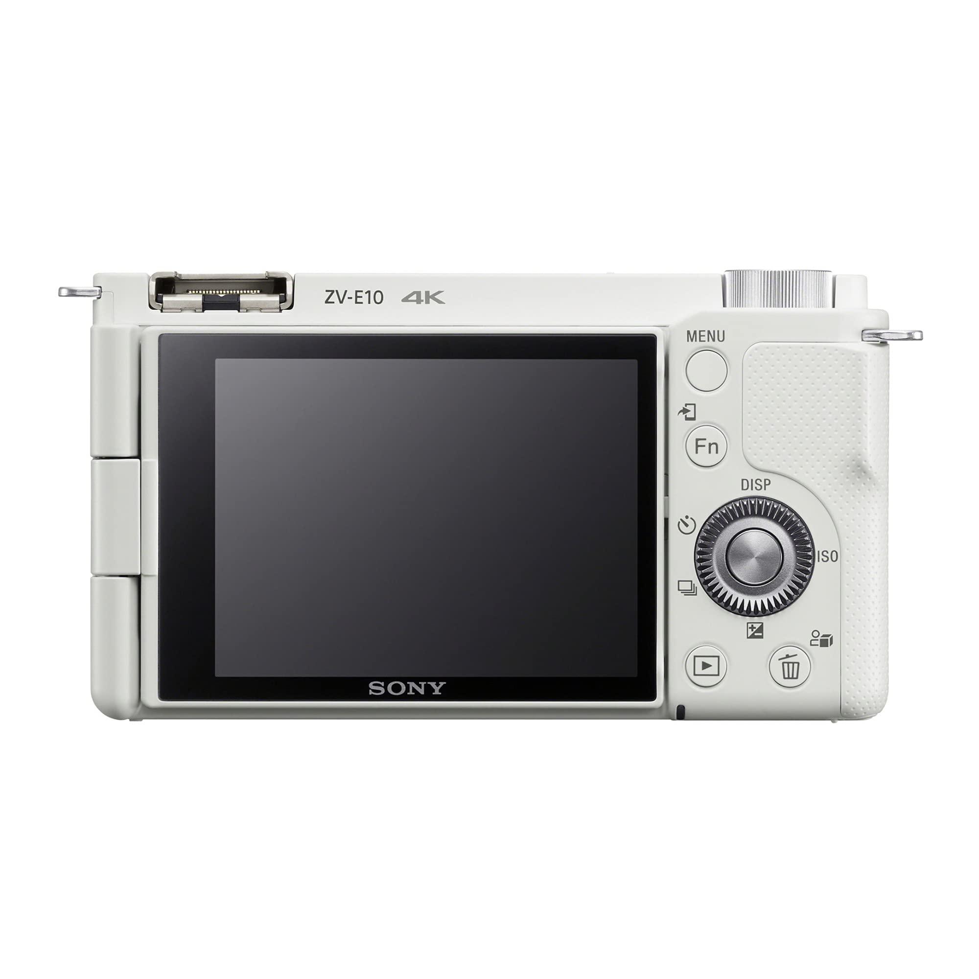 Sony Alpha ZV-E10 - APS-C Interchangeable Lens Mirrorless Vlog Camera - White - Image 4