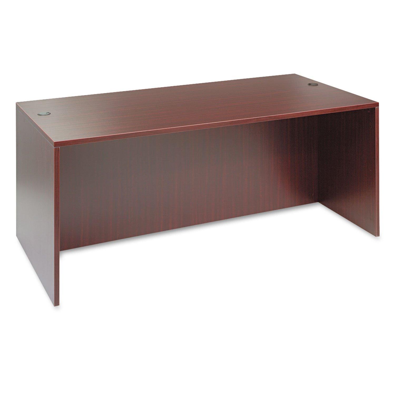 Alera ALEVA217236MY 71 in. x 35.5 in. x 29.63 in. Valencia Series Straight Front Desk Shell - Mahogany