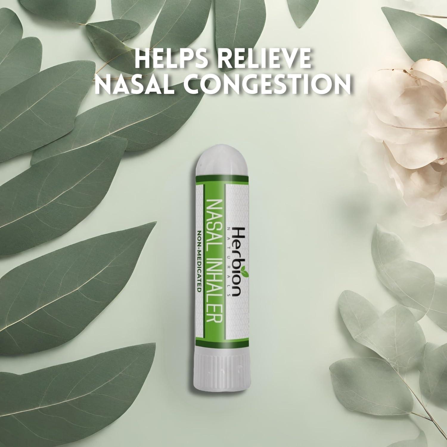 HERBION Naturals Nasal Inhaler Non-Medicated, Relieves Nasal Congestion & Blockage, Sinusitis Conditions, Menthol, Clove Oil, Eucalyptus Oil & Camphor, 0.05 Fl Oz (1.5ml) - Image 7