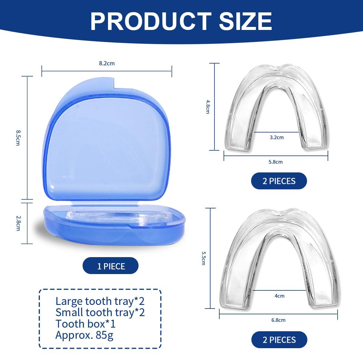 Sleep Mouth Guard for Grinding Teeth at Night,Mouthguards for Grinding of Teeth Protection for Teeth,Reusable Teeth Grinding,for Teeth Grinding, Night Guards for Teeth Grinding(4 Pack/Two Size) - Image 5