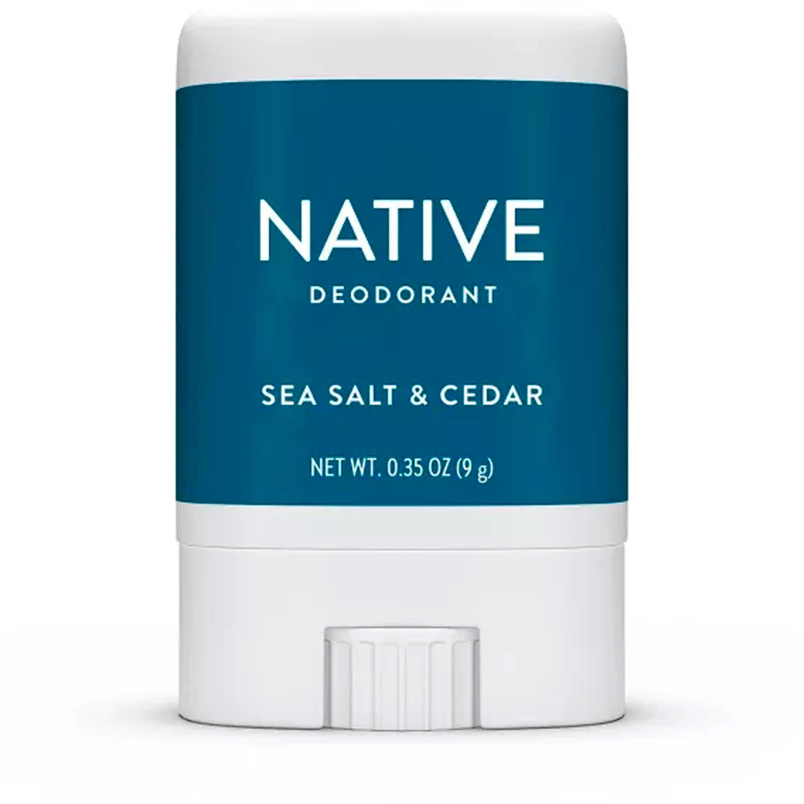 Native Deodorant Mini - For Men & Women - Sea Salt & Cedar - Trial Size - 0.35 Oz - Pack Of 02 - Image 2