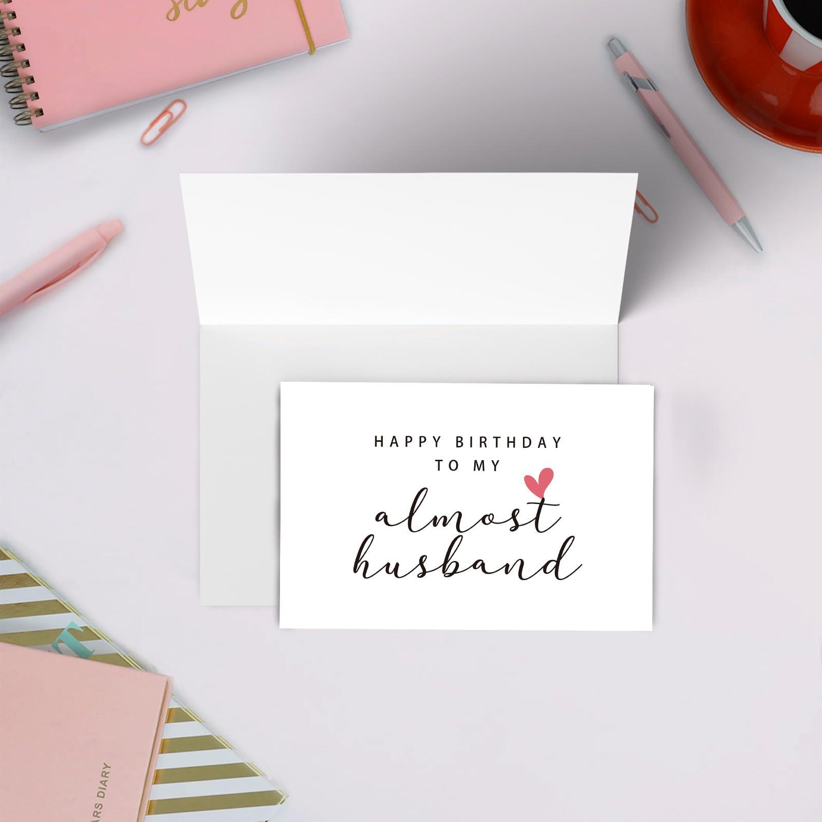 SuperShunhu Happy Birthday Card for Fiance, Fiance Birthday Card Gift for Him, Future Husband Birthday Card, Happy Birthday to My Almost Husband - Image 2
