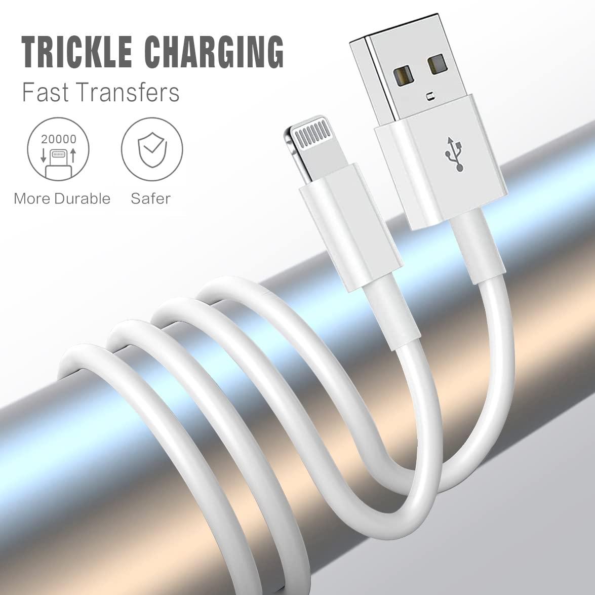 iPhone Charger, 5Pack(6/6/6/10/10FT) [Apple MFi Certified] Apple Charging Cables Lightning Cable Fast iPhone Charging Cord for iPhone 14/13/12/11/11Pro/11Max/ X/XS/XR/XS - Image 3