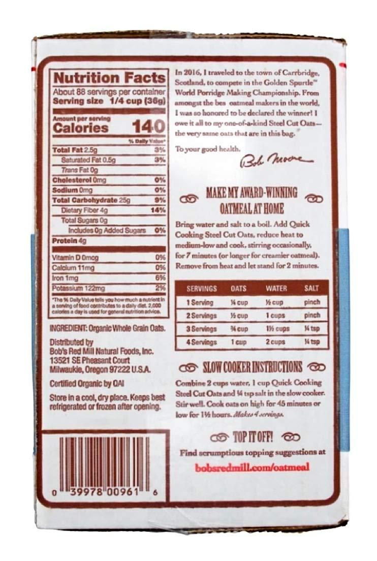 Bob's Red Mill Quick Cooking 100% Whole Grain Oats, 112 Ounce - Image 2
