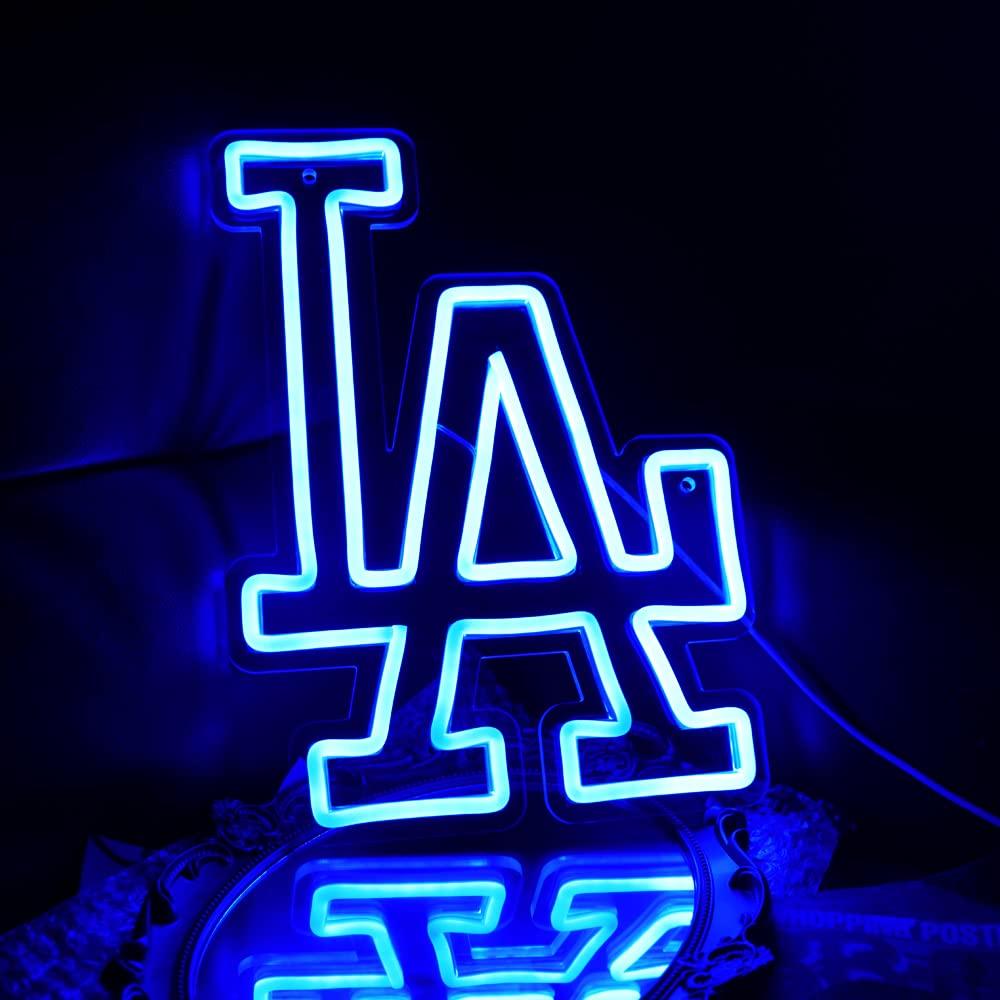 WonderfulLife Dodgers Neon Sign for Garage or Man Cave Decor,Gifts for Men With Dodge Baseball Team Logo,Blue Neon for Party,Bar,Dorm,Office Wall Art and Game Room Deco. - Image 6