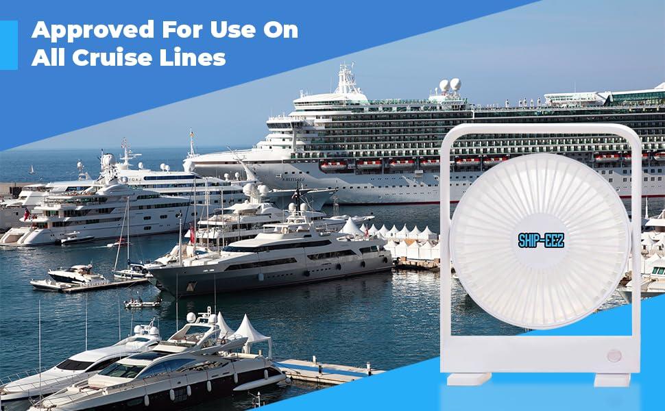 SAILPAK Ship-EEZ Cruise Ship Approved Fan, Magnetically Hangs from Stateroom Ceilings and Walls, The Original Cruise Fan - Image 6
