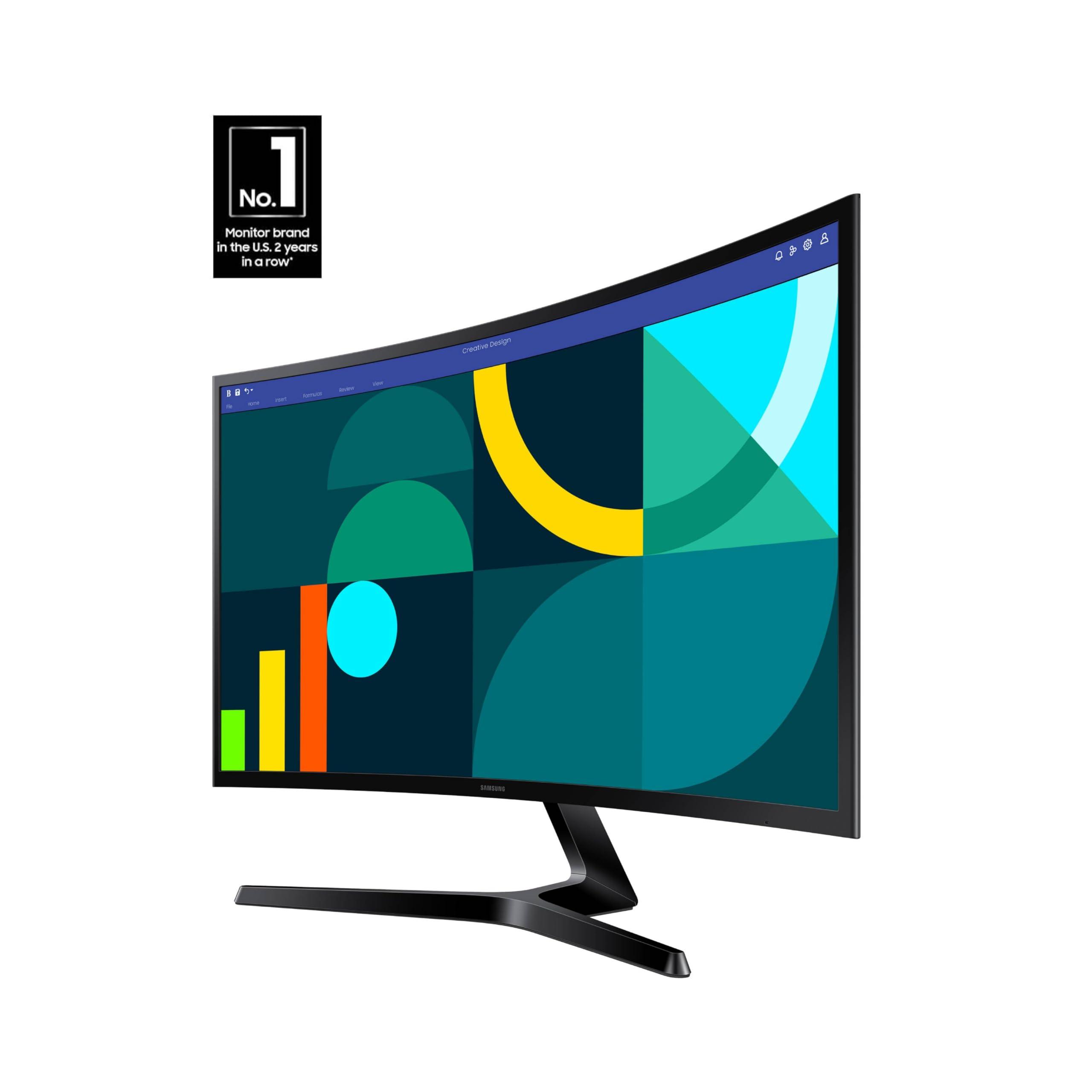 SAMSUNG 27" Essential S3 (S36GD) Series FHD 1800R Curved Computer Monitor, 100Hz, Game Mode, Advanced Eye Comfort, HDMI and D-sub Ports, LS27D366GANXZA, 2024 - Image 2