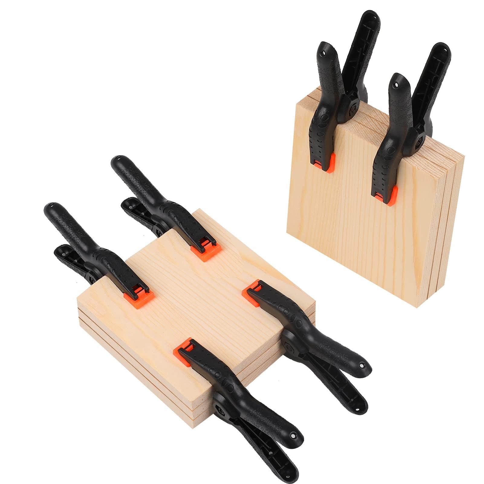 12 Pack Plastic Spring Clamps, 3.5inch Small Heavy Duty Clips for Crafts, Backdrop Stand, Woodworking, Photography Studios (Black) - Image 7