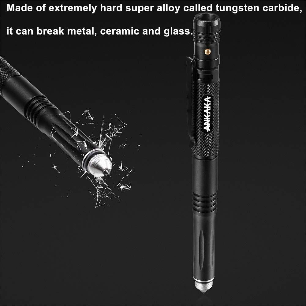 The Most Loaded 6-in-1 Tactical Pen: Solves Other Brands' Weaknesses,Self Defense Tip + Flashlight + Ballpoint + Bottle Opener + Screw Driver + Hexagonal Wrench, 5 Ink Refills + 6 Batteries + Gift Box - Image 2