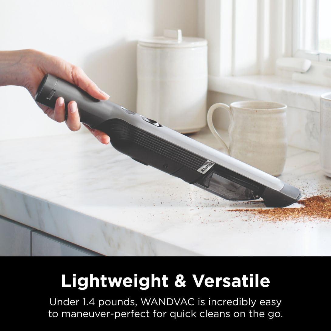 Shark WV201 WANDVAC Handheld Vacuum, Lightweight at 1.4 Pounds with Powerful Suction, Charging Dock, Single Touch Empty and Detachable Dust Cup,Graphite, Slate - Image 5