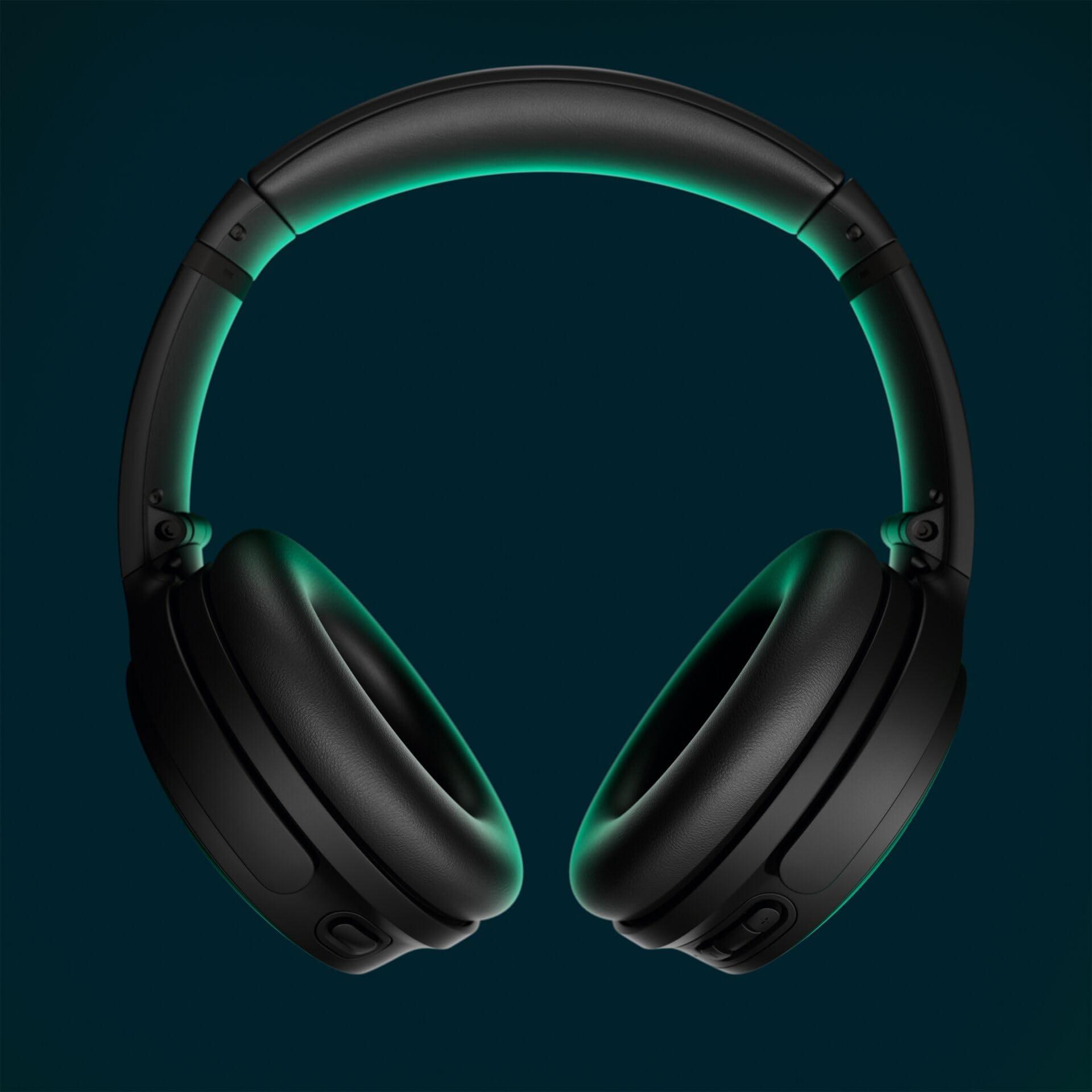Bose QuietComfort Bluetooth Headphones, Wireless Headphones with Active Over Ear Noise Cancelling and Mic, Deep Bass, Up to 24 Hours of Playtime, Black - Image 2