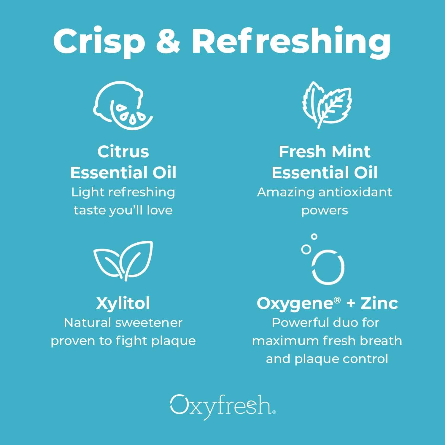 Oxyfresh Premium Lemon Mint Fresh Breath Mouthwash – Oral Rinse for Bad Breath – SLS & Fluoride Free Mouthrinse – Alcohol Free, Gentle Non Burning Mouthwash with Xylitol & Essential Oils, 16 oz - Image 8