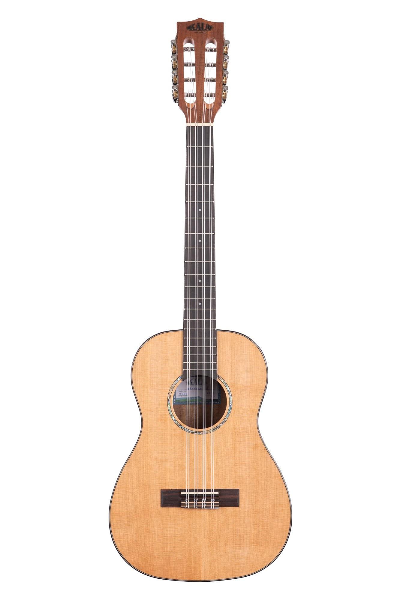 Kala Brand Music Co. Solid Cedar Top Acacia, 8-String Ukulele, Natural, Baritone (KA-SCAC-B8) - Image 2