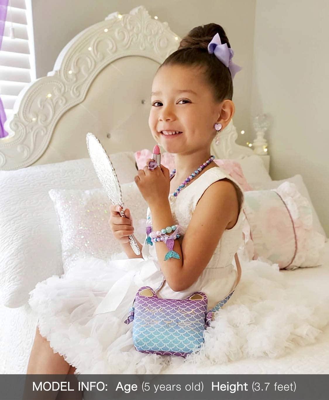 mibasies Purse for Little Girls Dress Up Jewelry Pretend Play Kids Accessories Mermaid Gifts - Image 3