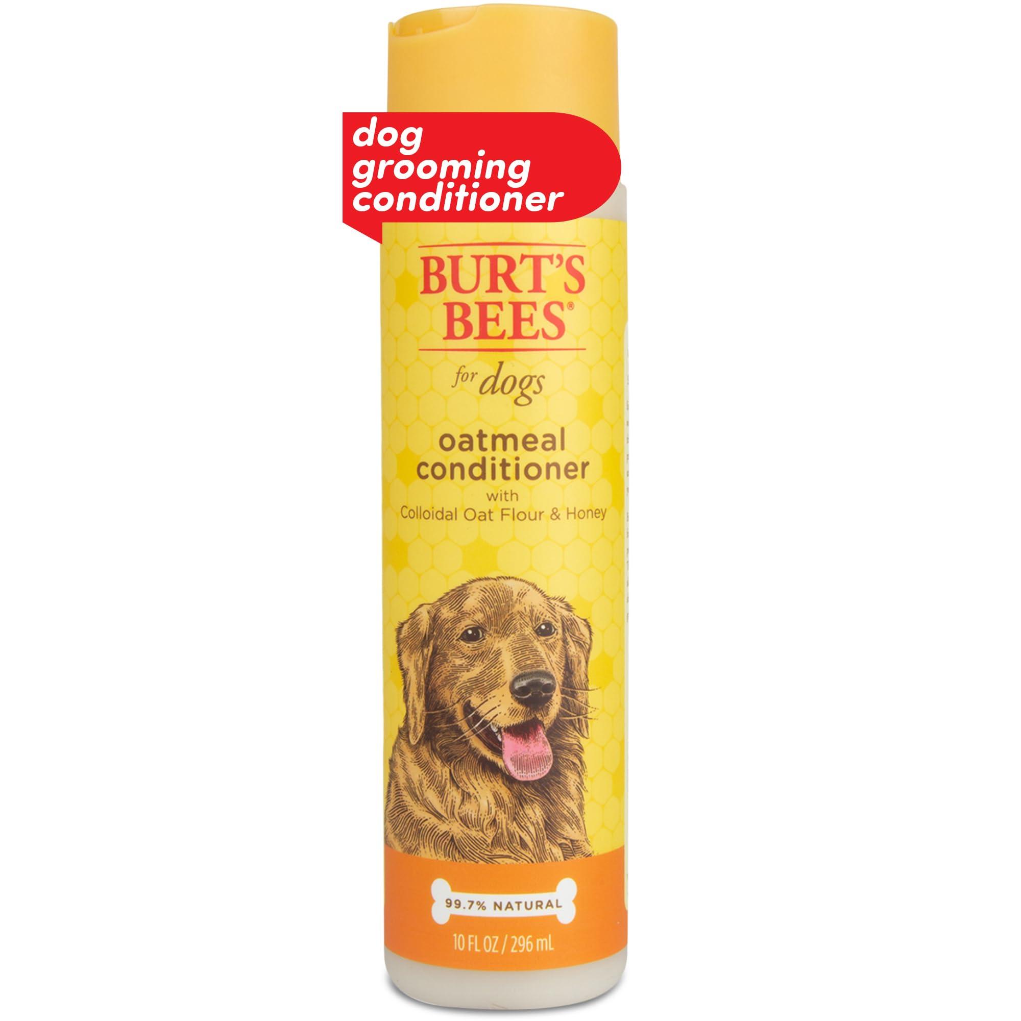 Burt's Bees for Pets Oatmeal Dog Conditioner with Colloidal Oat Flour and Honey, 95% Natural Origin Formulas, Gentle Dog Conditioner, Best Dog Conditioner for Itchy Dogs, 10 oz