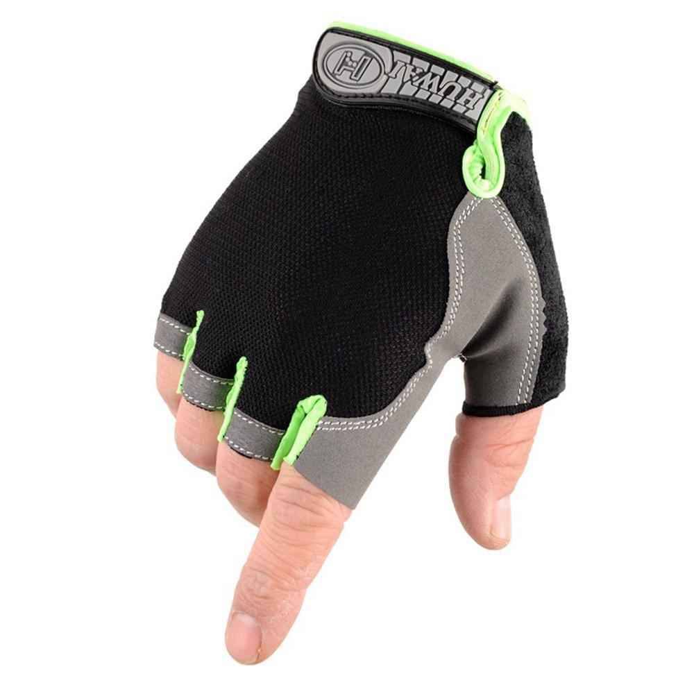 Outdoor Half Finger Cycling Gloves, 1 Pair Sports Fitness Gym Fingerless Unisex Viscose Mesh Breathable Camping Hiking Motorcycle Motorbike Bicycle Fast Drying Gloves