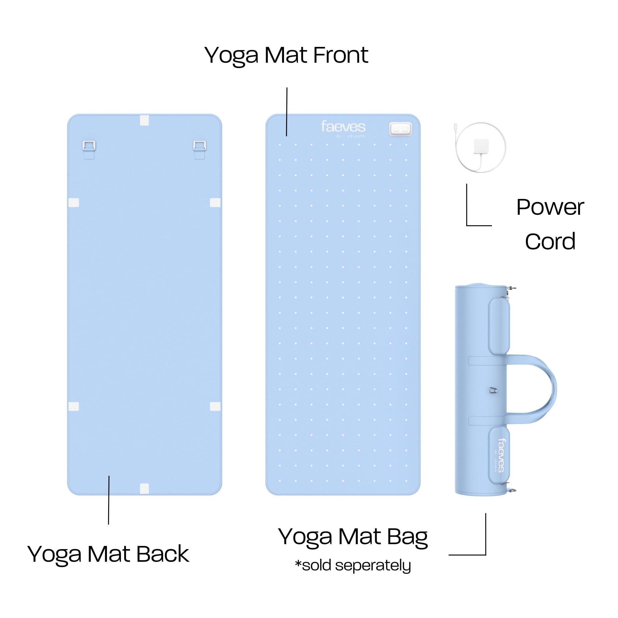 Faeves By Céleste Revitalizing LED Yoga Mat, Built-In LED Lights, Support Muscle Recovery, Improves Skin Texture and Circulation, Red & Blue Light Pad - Image 3
