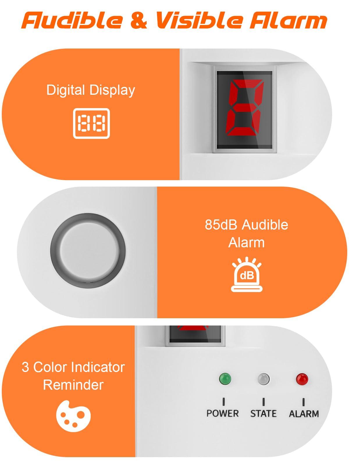 HSTMYFS Natural Gas Leak Detector, Plug-in Propane Natural Gas Detector for Home Kitchen RV, Combustible & Explosive Gas Alarm for LPG, LNG, Methane - Image 5