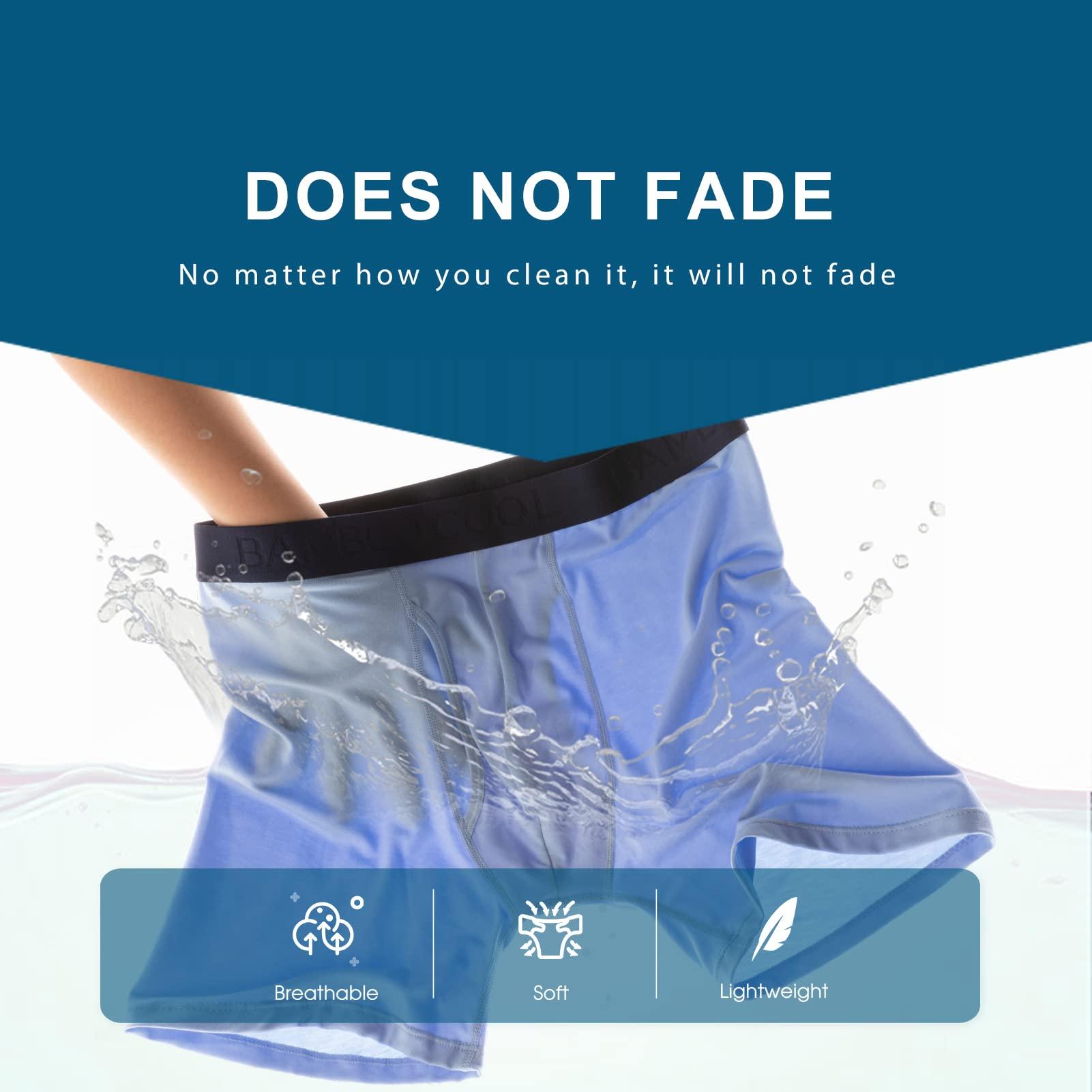 BAMBOO COOL Men's Underwear Boxer Briefs Fly with Built-in 3D Pouch Comfortable Cool Underwear for Men 4 Pack - Image 3
