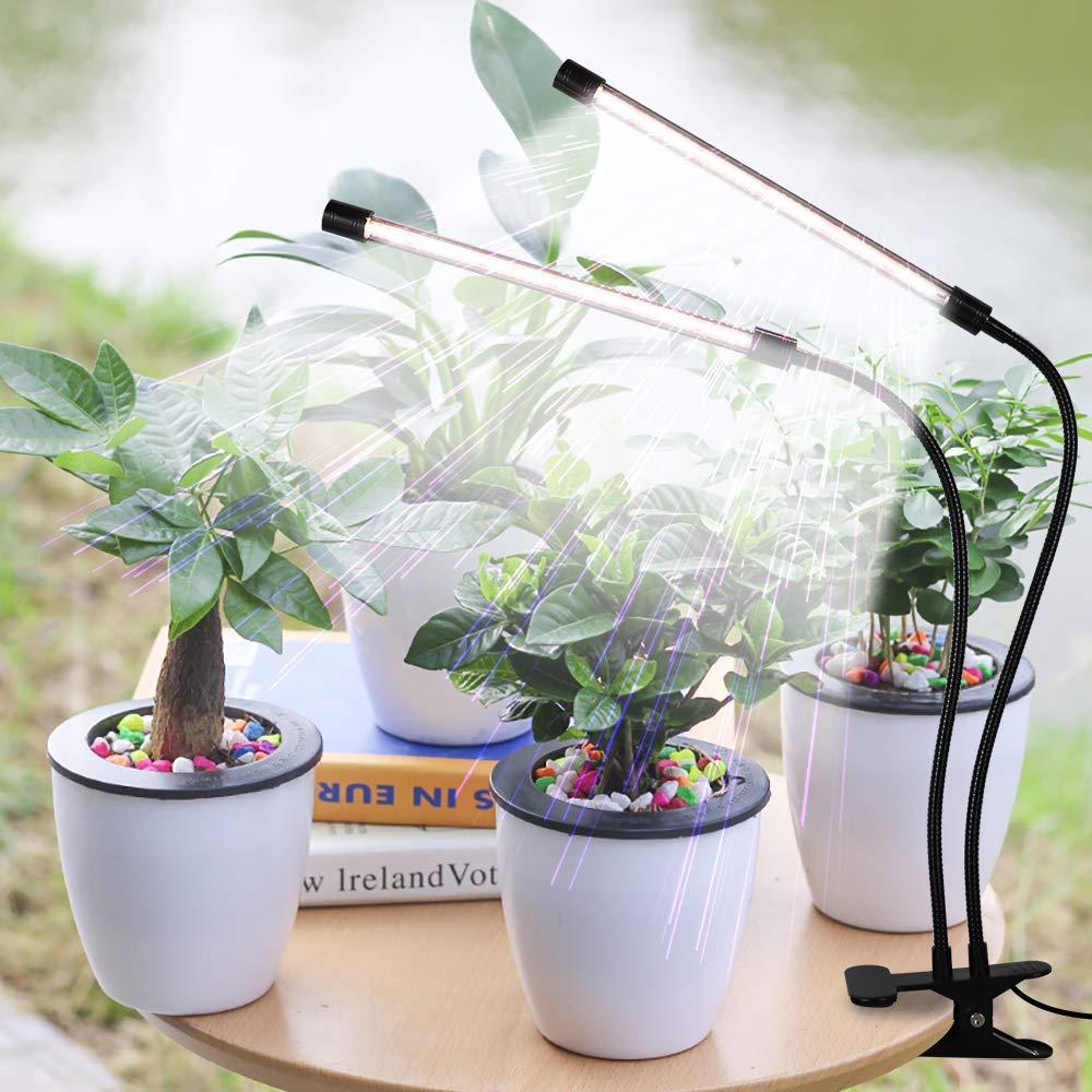 GooingTop LED Grow Light,6000K Full Spectrum Clip Plant Growing Lamp with White Red LEDs for Indoor Plants,5-Level Dimmable,Auto On Off Timing 4 8 12Hrs - Image 3