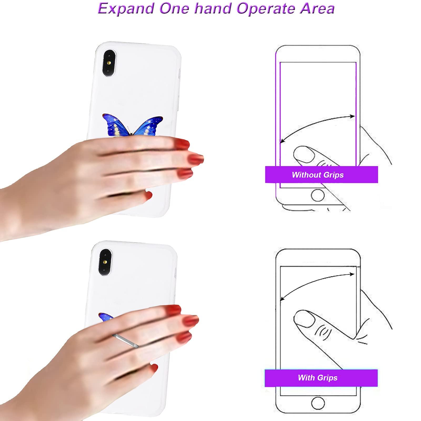 TACOMEGE Transparent Clear Phone Ring Grips Holder Kickstand, Finger Ring Stand for Cell Phone Tablet Case Accessories(Round-Clear) (1) - Image 4