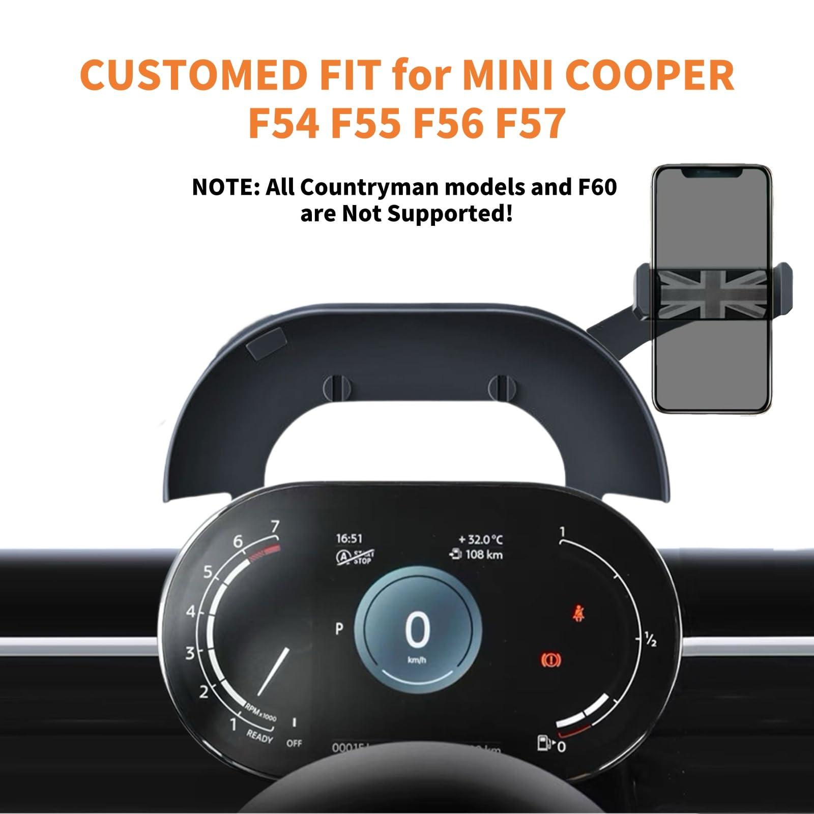 Persevere Car Phone Holder for Mini Cooper F54 F55 F56 F57 with Control Display Dashboard, 360° Rotatable Phone Mount for All 4-6.9 Inches Smartphones, Right (All Countryman F60/R61 Not Supported) - Image 2