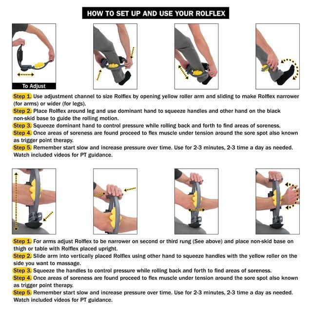 Rolflex Arm & Leg Massager Roller – Roller for Muscles Deep Tissue to Address Golfer’s Elbow, Tennis Elbow, Carpal Tunnel & More – Arm Massager & Leg Roller for Inflammation & Faster Recovery - Image 4