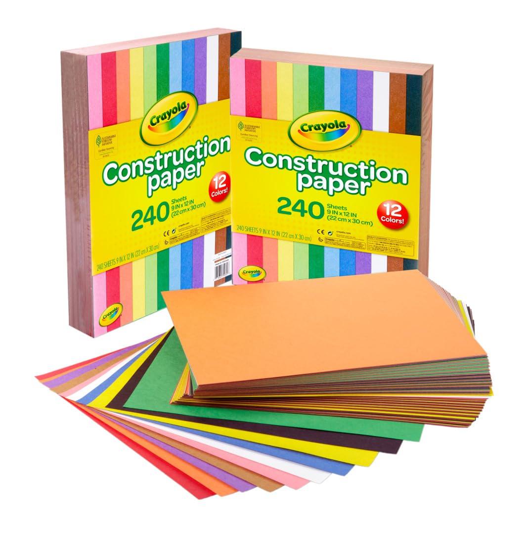Crayola Construction Paper - 480ct (2pck), Bulk Back to School Essentials For Kids, Teacher Classroom Must Have, Art Paper, Arts & Crafts Supplies - Image 2