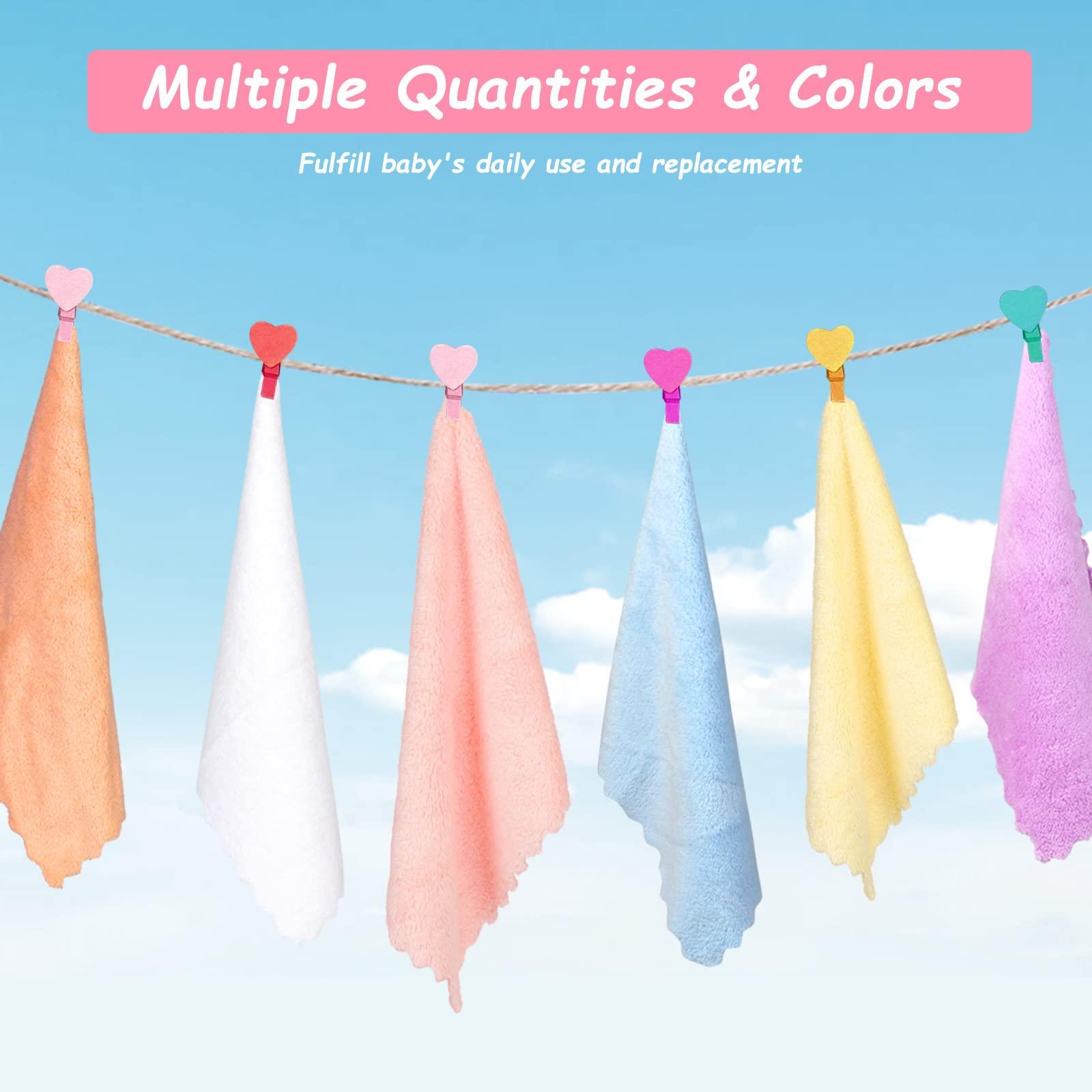 Orighty Baby Washcloths 24-Pack (7''x9''), Microfiber Coral Fleece Baby Towels, Super Soft and Absorbent Wash Cloths for Newborns, Infants and Toddlers, Gentle on Delicate Skin for Face Hands and Body - Image 4