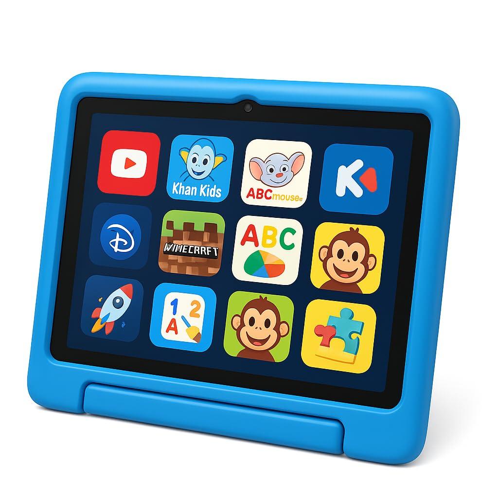 NOBKLEN Upgraded Kids Learning Tablet – Octa-core Processor, 10.1" HD Display, Preloaded Educational Apps, Parental Controls, Kid-Proof Case, and Long Battery Life