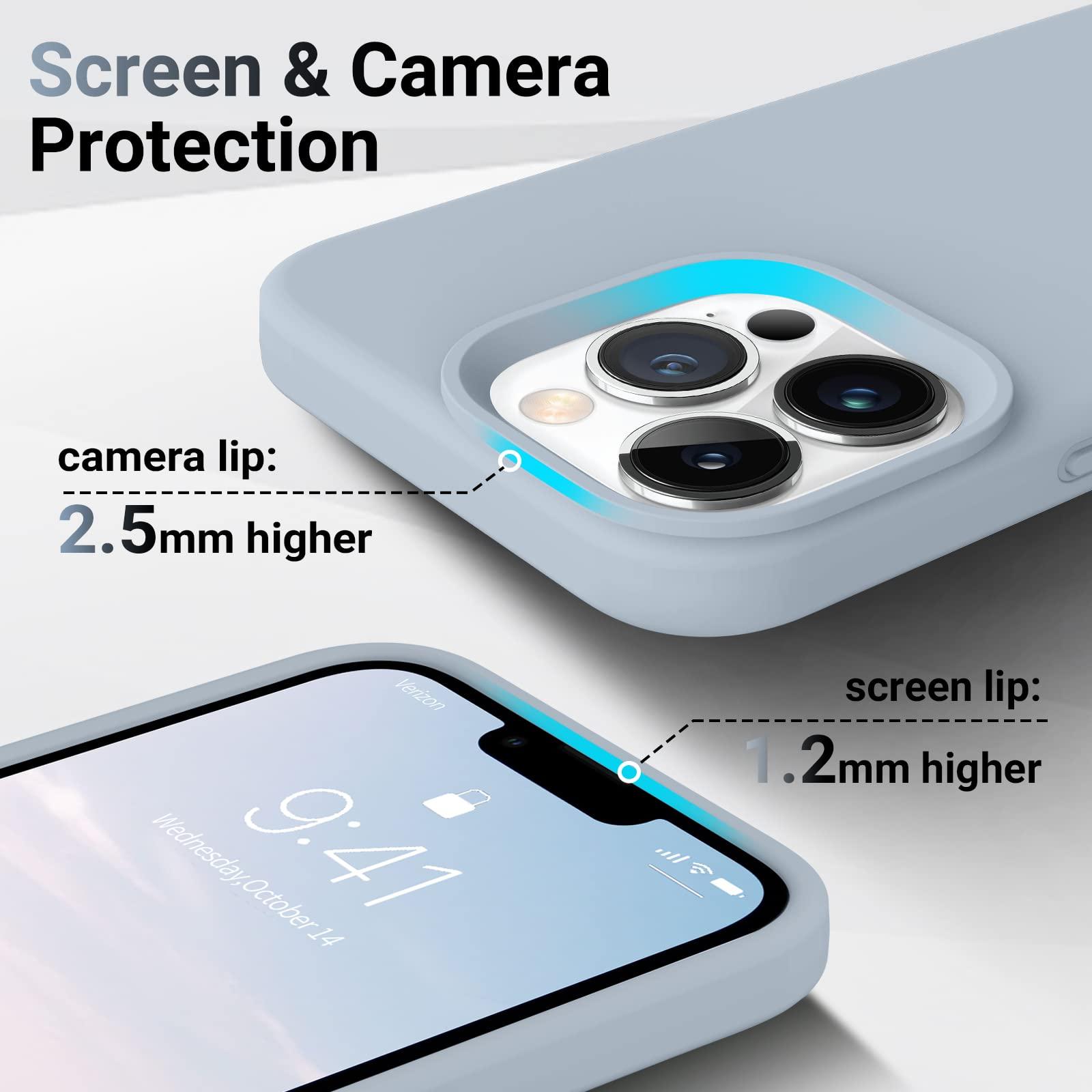 AOTESIER Magnetic for iPhone 13 Pro Max Phone Case, [Compatible with MagSafe][Military Shockproof Protection] Silicone Case with Soft Anti-Scratch Microfiber Lining, 6.7 inch, Baby Blue - Image 3