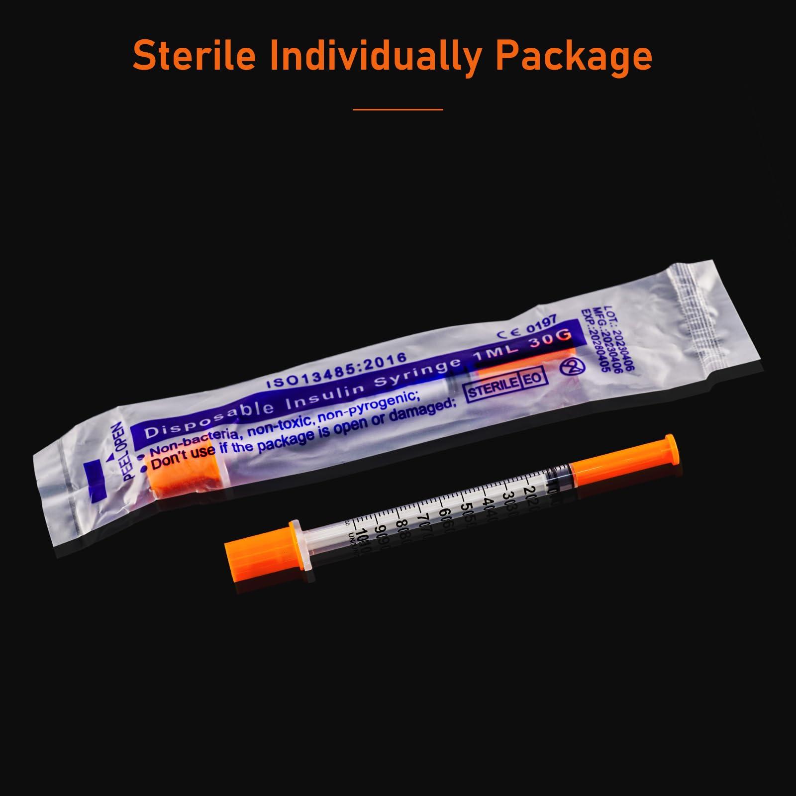 1ml Syringe with 30Ga 1/2in Needle, Individually Wrapped, Pack of 20 - Image 7