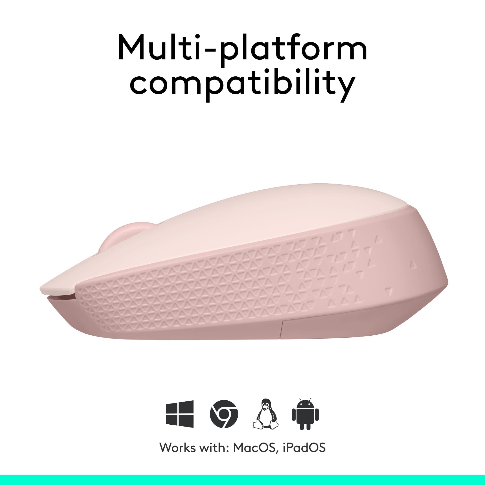 Logitech M170 Wireless Mouse for PC, Mac, Laptop, 2.4 GHz with USB Mini Receiver, Optical Tracking, 12-Months Battery Life, Ambidextrous - Rose (Renewed) - Image 6