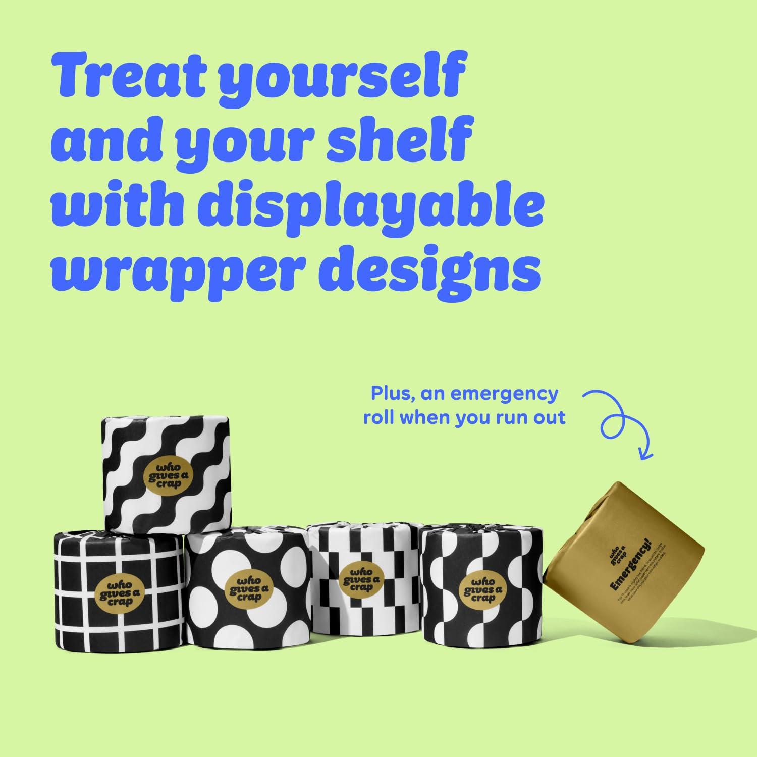 Who Gives A Crap 100% Bamboo Toilet Paper, 16 Rolls, 3 Ply, 330 Sheets, Long, Strong & Soft Toilet Tissue, Sustainable, Biodegradable, Renewable, Tree Free Bathroom Tissue Made with Bamboo Fibers - Image 8